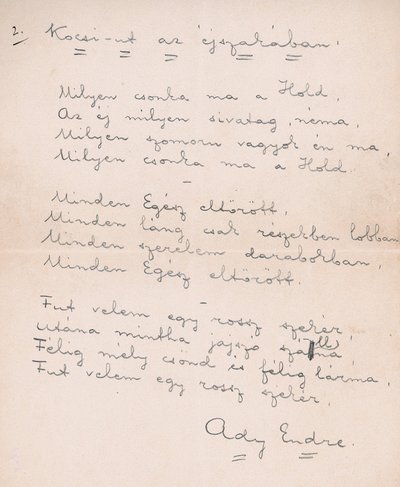 Cartway at Night by Endre Ady
